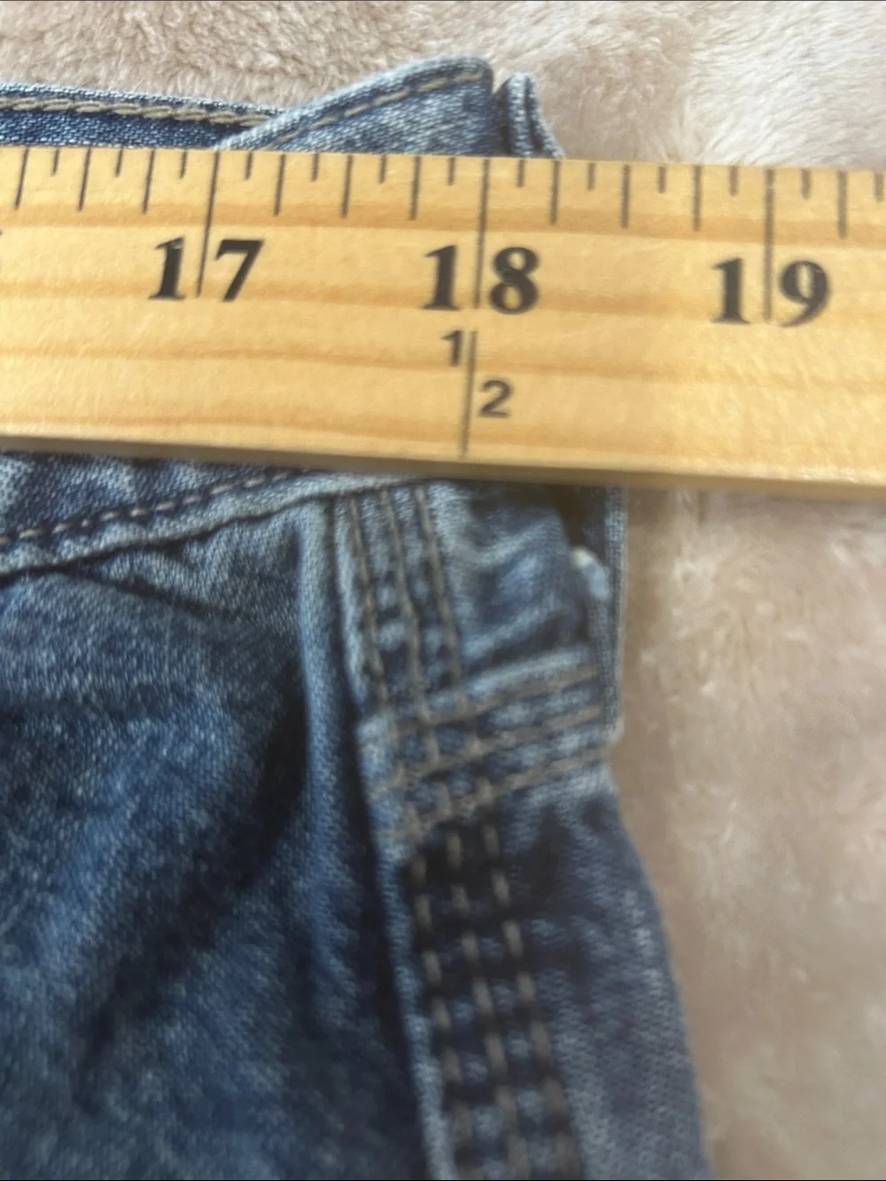 Signature Levi Strauss Carpenter mens Jeans 36x31.5  Workwear Baggy Utility blue